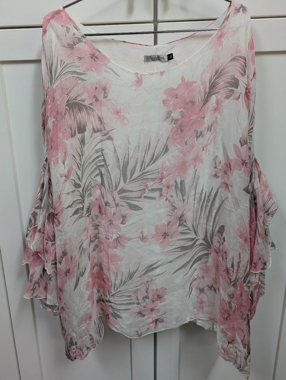 Elena Baldi Silk Floral Tunic Top